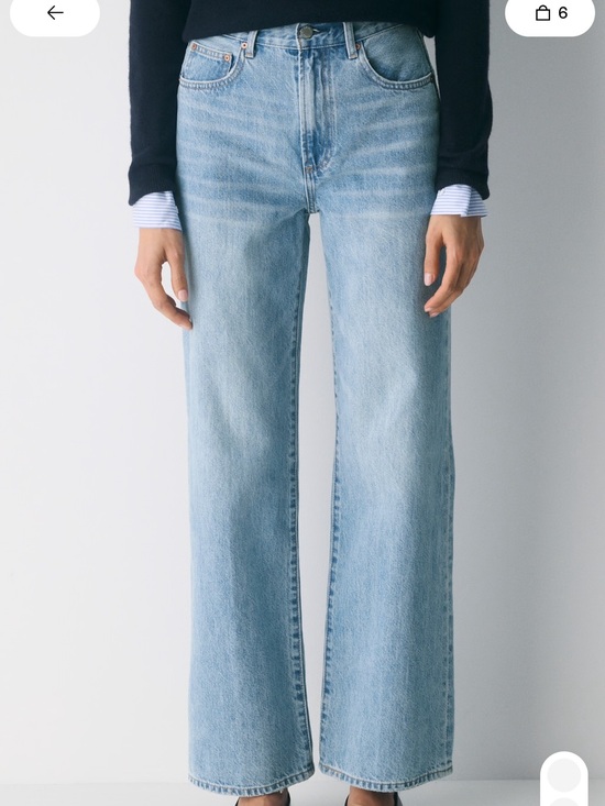 Denim Forum Denim - Denim Forum The Farrah Hi-Rise Wide Jean in 7 Yrs Bleu Taboo